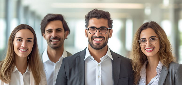 CURAPHIL - Kollegen im Vordergrund im Businessalltag